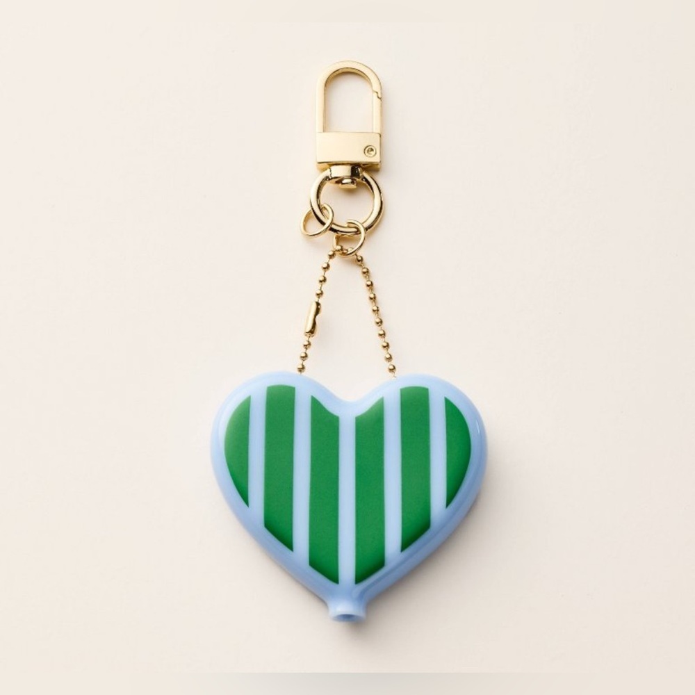 Kate Spade x Target Striped Heart Purse Coin Charm keychain